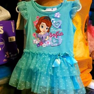 A teal tank Disney sofia shirt